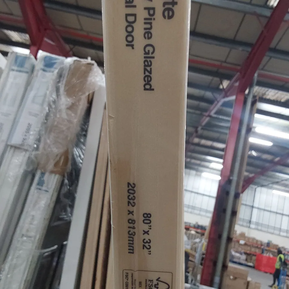 KNOTTY PINE 15 PANEL GLAZED DOOR 2033 × 813mm