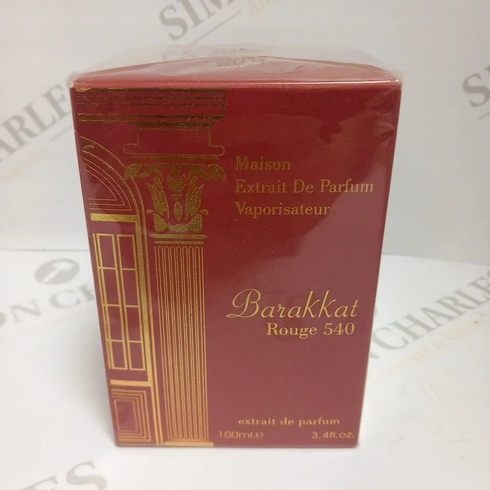 BOXED AND SEALED MAISON EXTRAIT DE PARFUM BARAKKAT ROUGE 540 EXTRAIT DE PARFUM 100ML