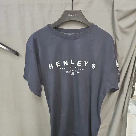 HENLEYS PROJECT DELUXE NAVY T-SHIRT – SIZE L