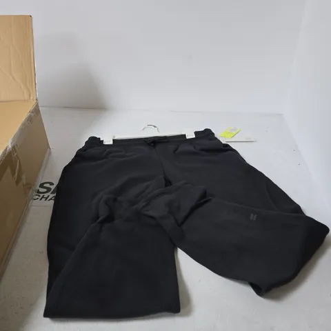BOX OF APPROXIMATELY 12 ALL IN MOTION BLACK JOGGERS - SIZE M