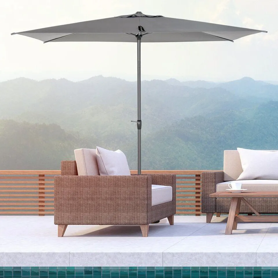 BOXED SUN UMBRELLA - GREY