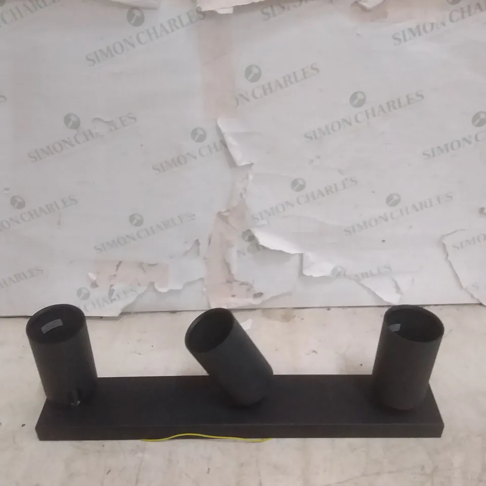 PACKAGED 3 LIGHT CEILING LIGHT FIXTURE - BLACK 