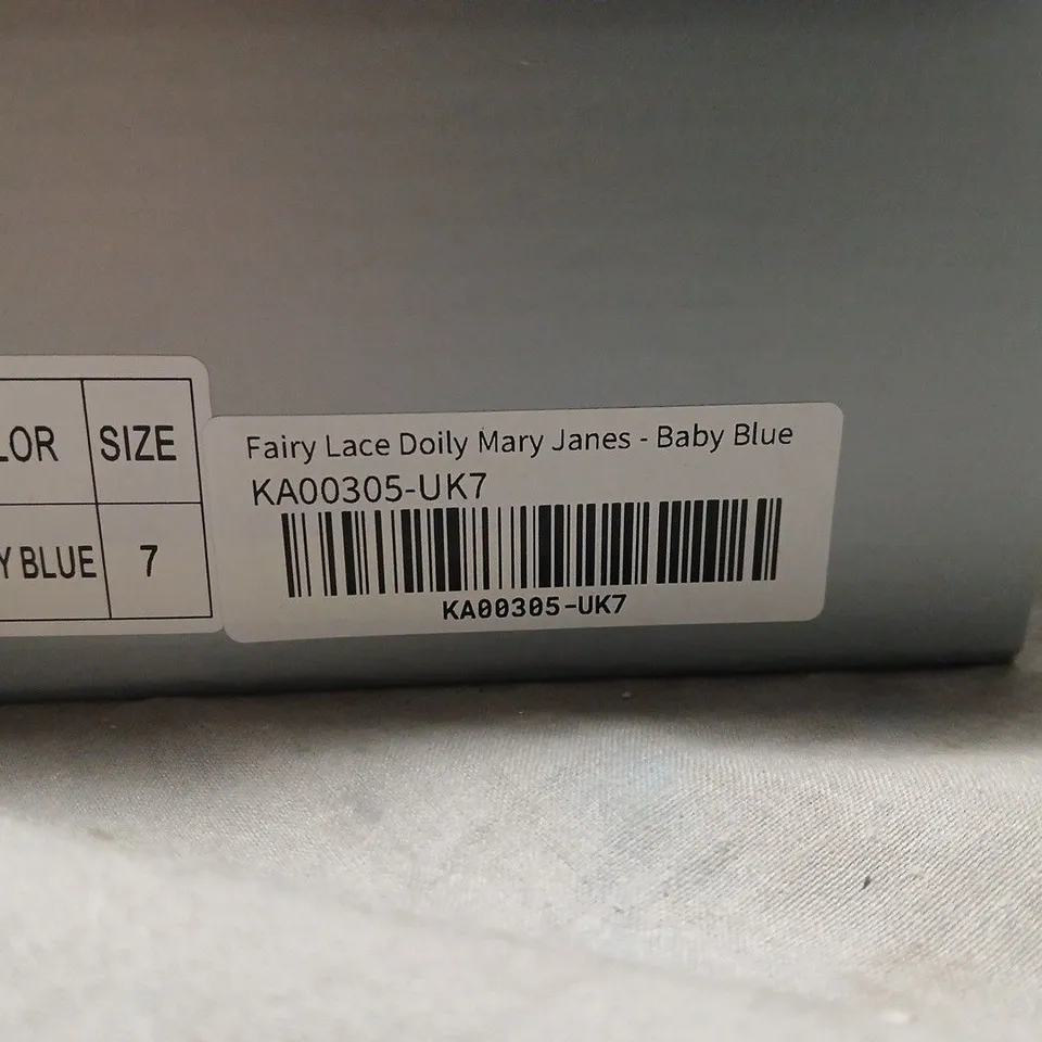 BOXED KOI FAIRY LACE DOILY MARY JANES – BABY BLUE, UK7