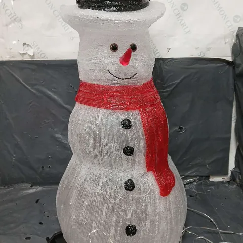 ACRYLIC OUTDOOR 70 CM LIGHT UP SNOWMAN