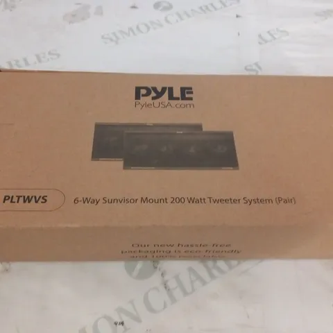 BOXED PYLE PLTWVS 6 WAY SUNVISOR MOUNT 200 WATT TWEETER SYSTEM(PAIR)