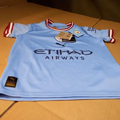 MANCHESTER CITY F.C JNR JERSEY/TOP - AGE 7/8YRS