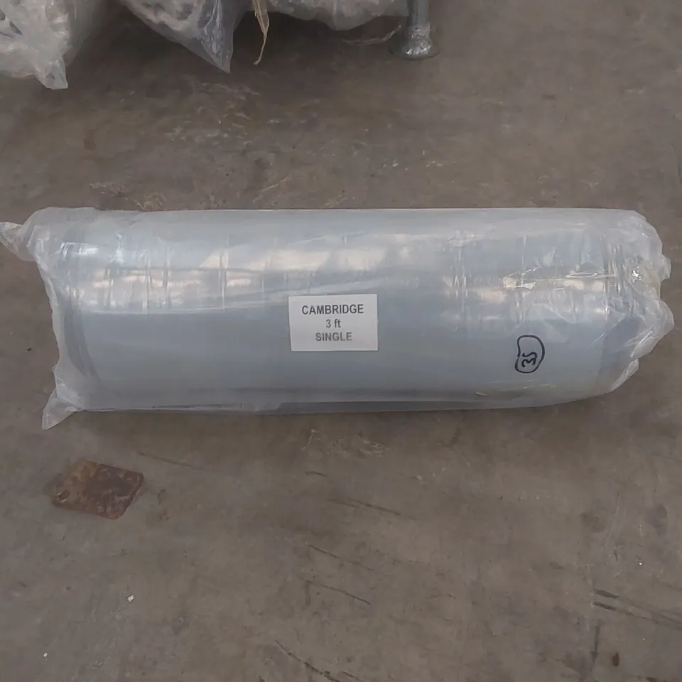 BRAND NEW BAGGED AND ROLLED CAMBRIDGE MATTRESS - 3FT SINGLE