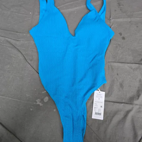 SEAFOLLY DEEP V NECK ONE PIECE – TURQUOISE, UK 10