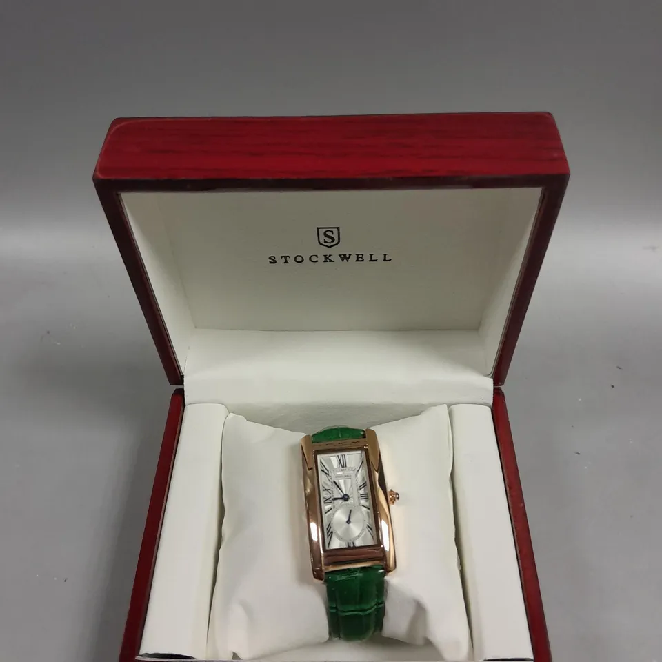LADIES STOCKWELL WATCH – TEXTURED DIAL WITH SUB DIAL MINUTE HAND – LEATHER STRAP