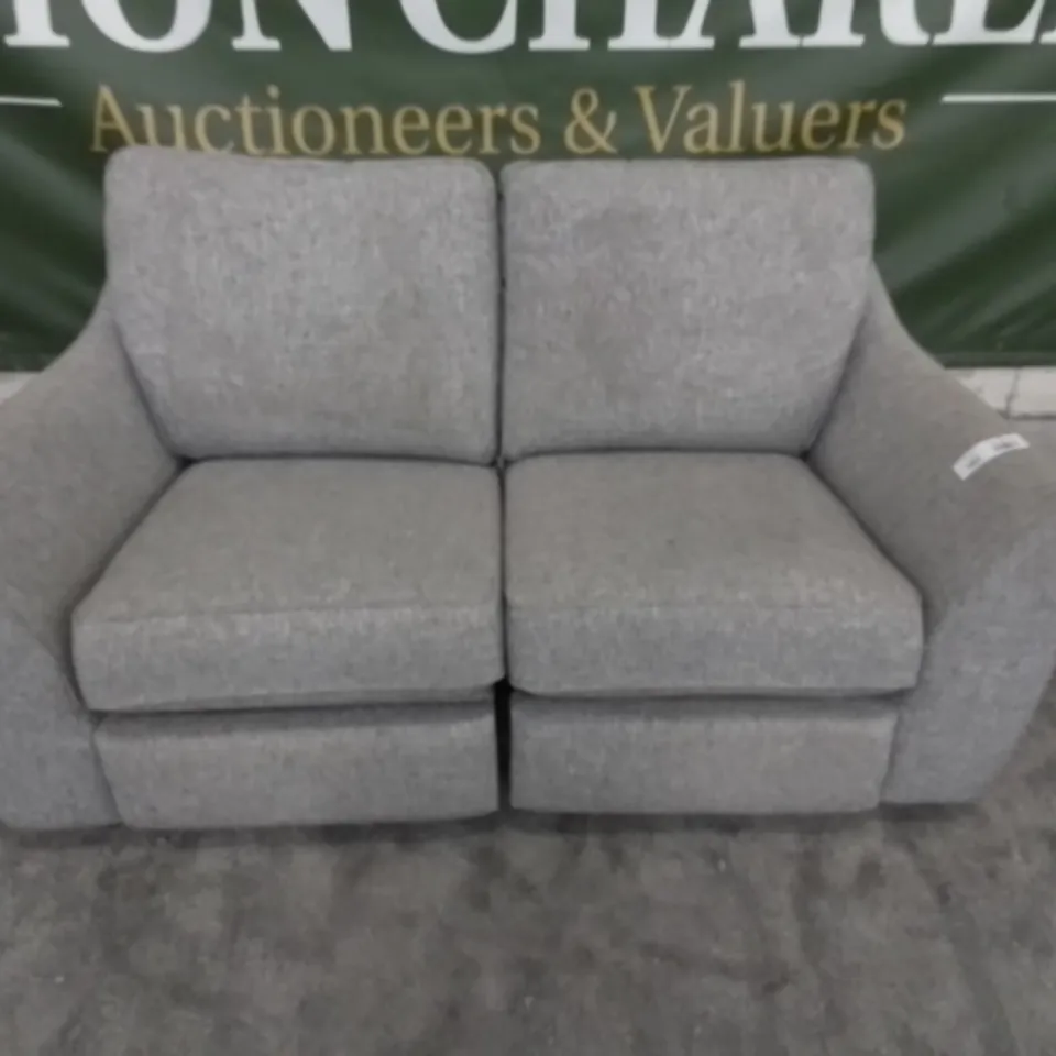 DESIGNER G PLAN MADE VINTAGE 68 SORREN GREY FABRIC ELECTRIC RECLINING TWO SEATER SOFA