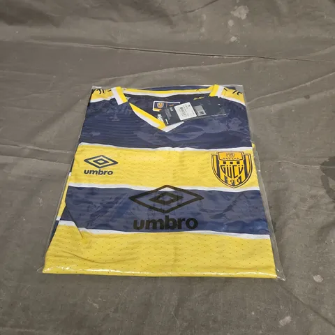 BAGGED UMBRO MKE ANKARAGUCU AWAY 23/24 MENS FOOTBALL SHIRT IN YELLOW MULTI SIZE L