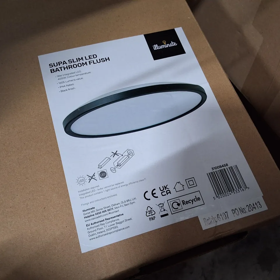 BOXED SUPA SLIM LED BATHROOM FLUSH CEILING LIGHT