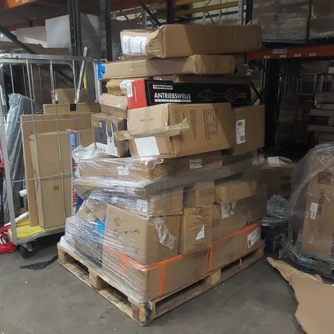 PALLET CONTAINING A LARGE ASSORTMENT OF CONSUMER PRODUCTS INCLUDING: KICK SCOOTER, DESK FAN, DAY PLUS VACUUM, CV AXLE SHAFT ECT
