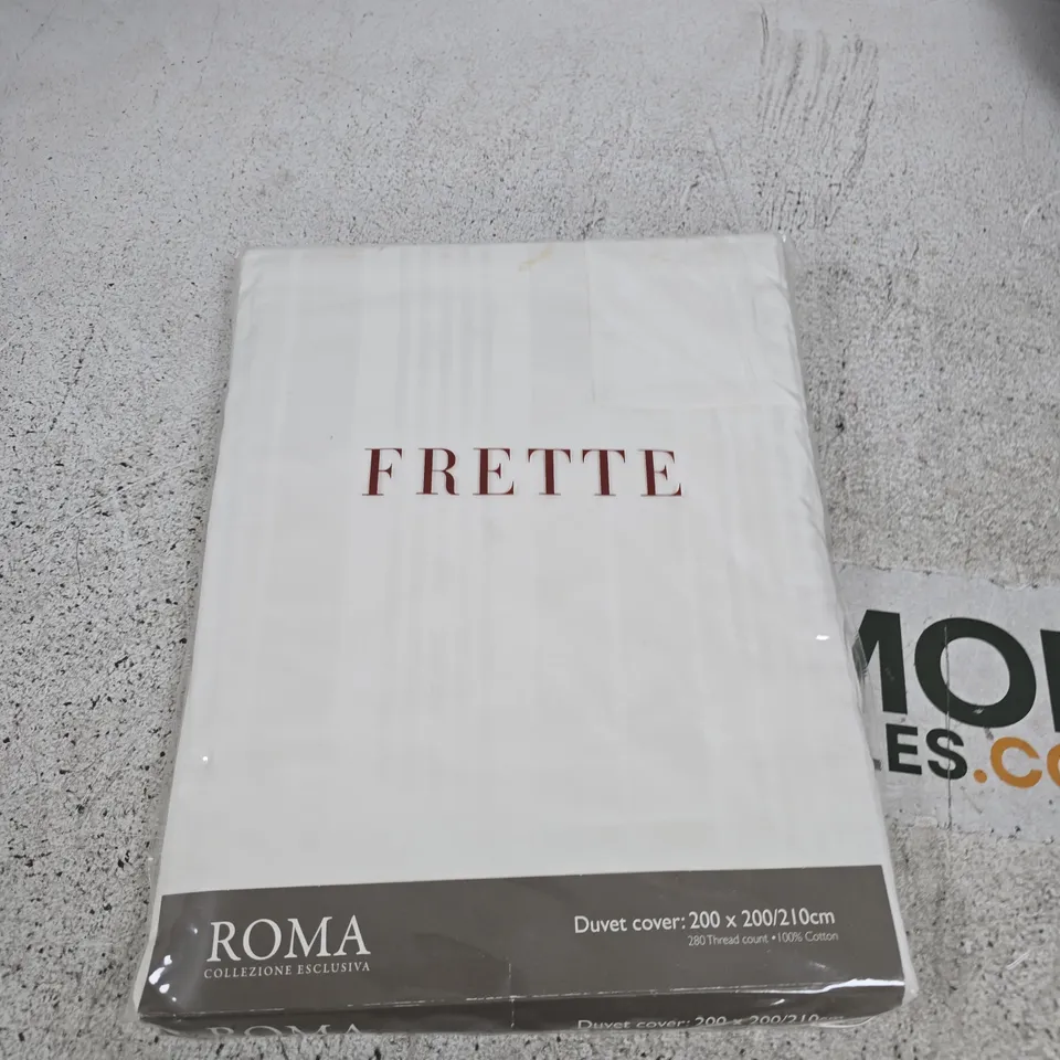 FRETTE DUVET COVER – ROMA COLLEZIONE ESCLUSIVA, WHITE, 200 X 200/210 CM