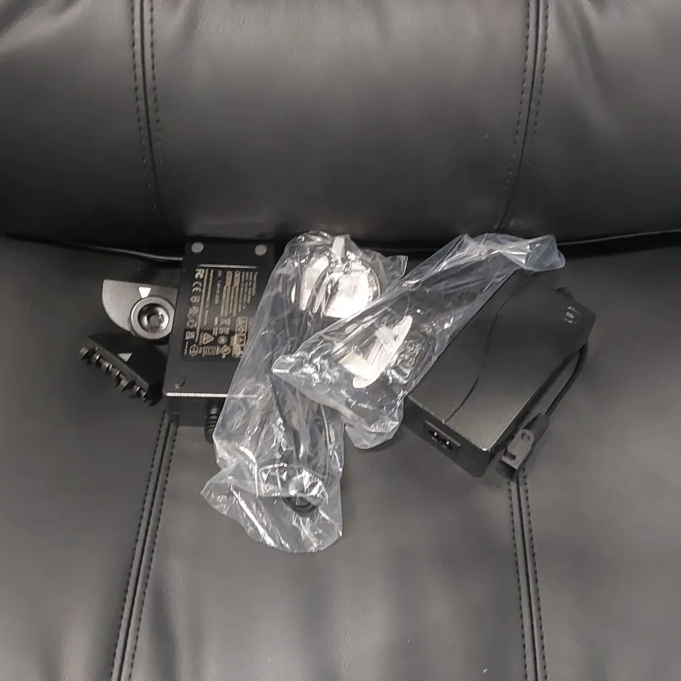 QUALITY DESIGNER 3 SEATER FAUX LEATHER ELECTRIC RECLINER SOFA - BLACK