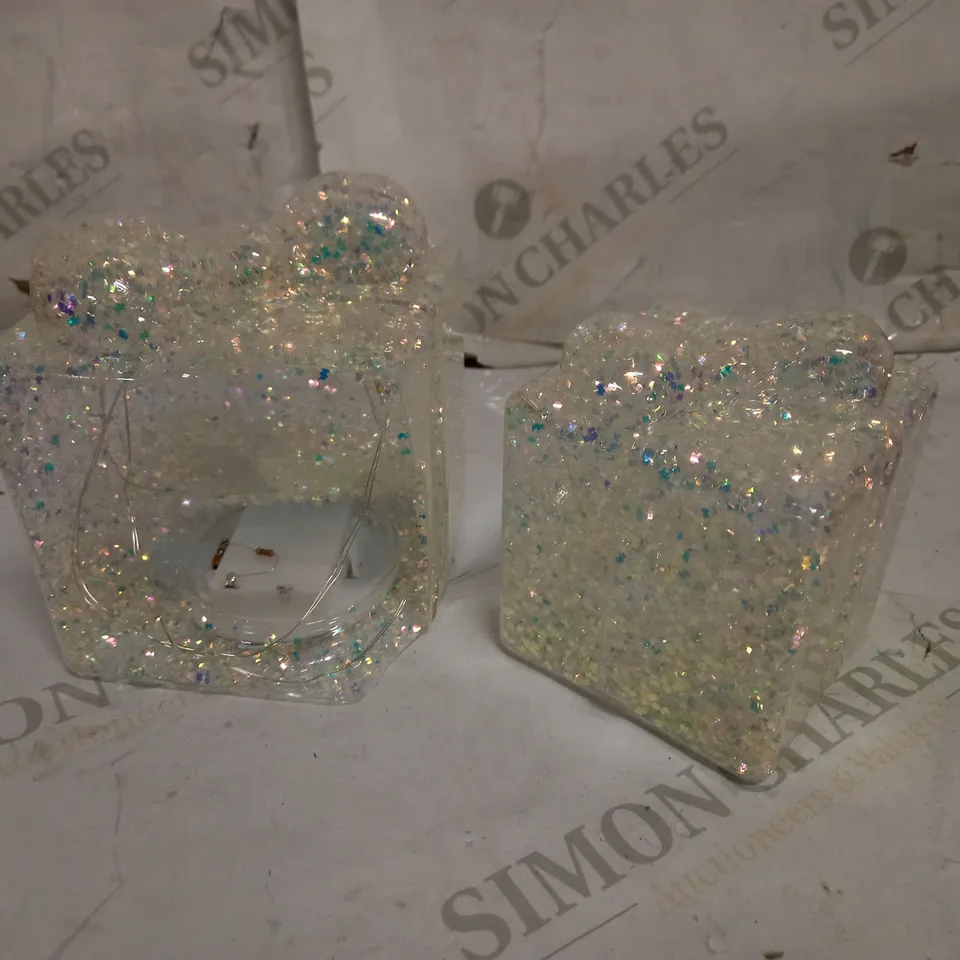 SET OF BATTERY OPERATED GLITTER BOXES RRP £17.99