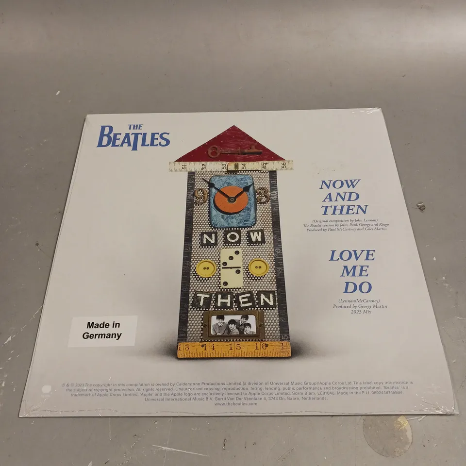 SEALED THE BEATLES NOW AND THEN CLEAR VINYL 