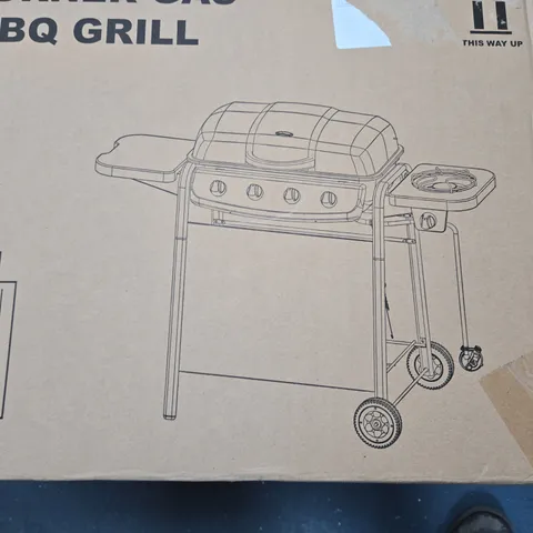BOXED 4 BURNER GAS BBQ GRILL - COLLECTION ONLY