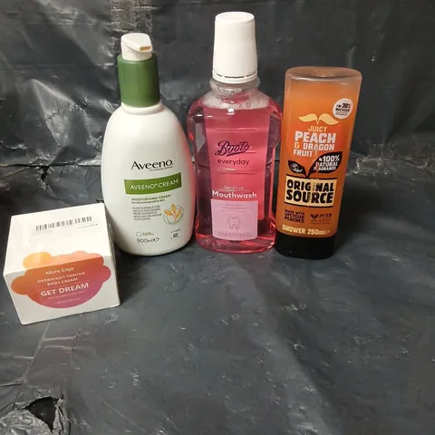 APPROXIMATEY 20 ASSORTED HEALTH AND BEAUTY PRODUCTS TO INCLUDE AVEENO CREAM, ORIGINAL SOURCE SHOWER GEL AND ALLURE EDGE CREAM