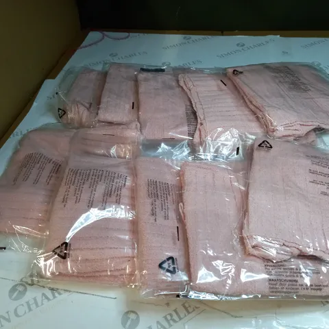 APPROX. 10 PINK WOOLLY TOPS SIZE UNSPECIFIED