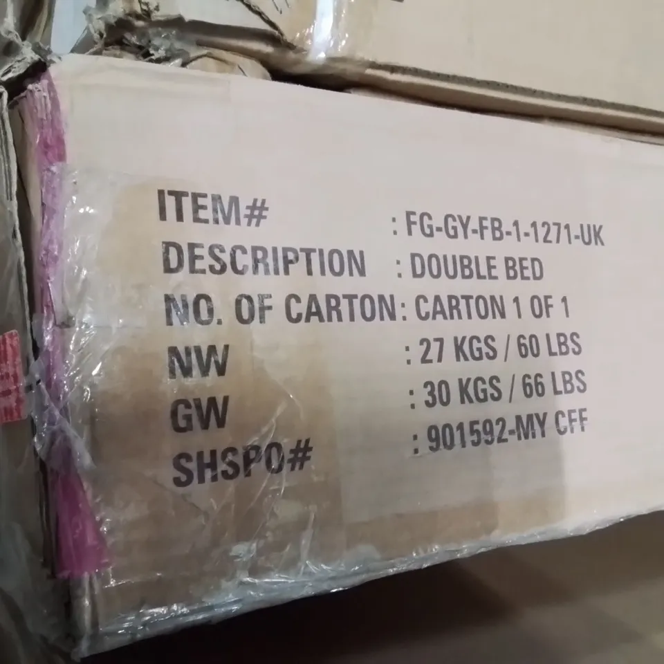 BOXED BAYSON ADIANEY UPHOLSTERED BED DOUBLE 