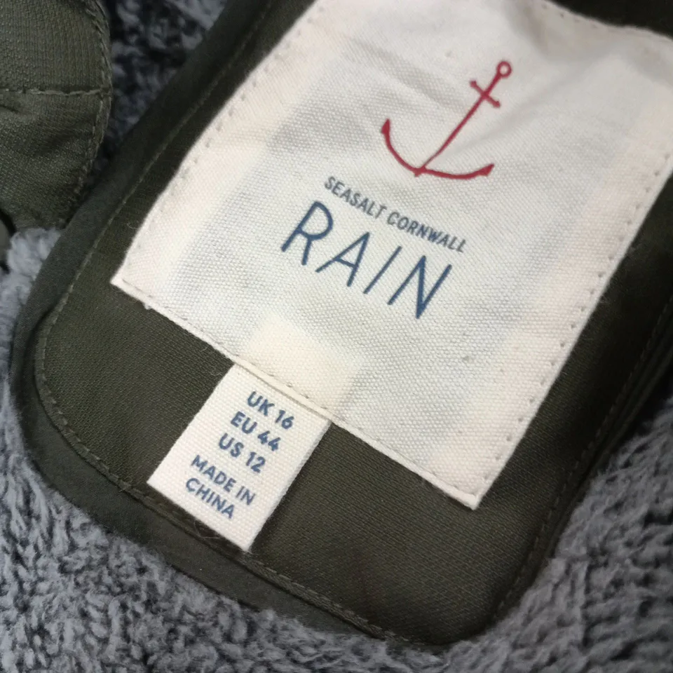 SEA SALT CORNWALL RAIN HOODED COAT – UK 16