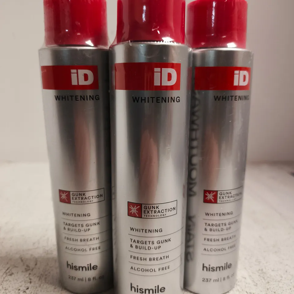 3 X 237ML SEALED HISMILE STAIN ID MOUTHWASH
