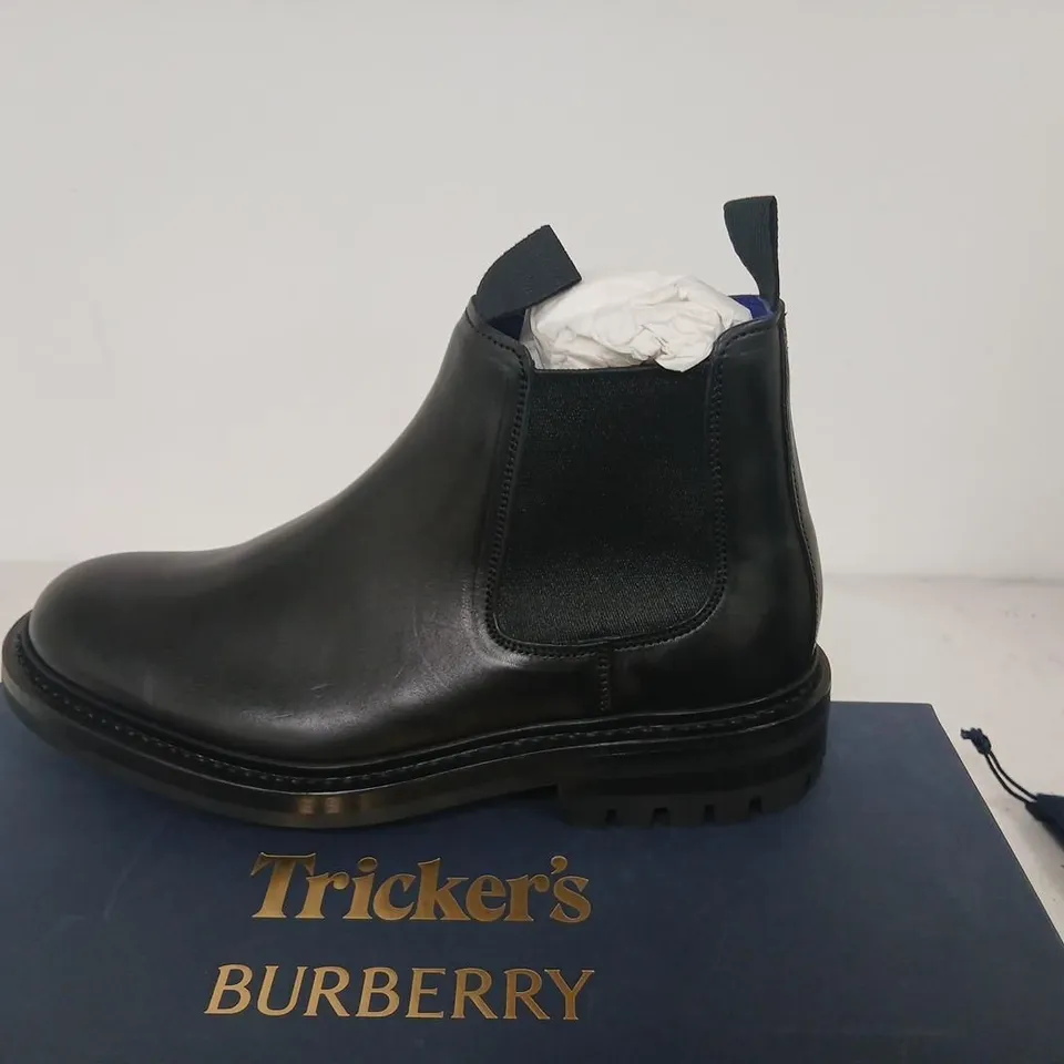 TRICKER'S BURBERRY CHELSEA BOOT – BLACK LEATHER, UK 5