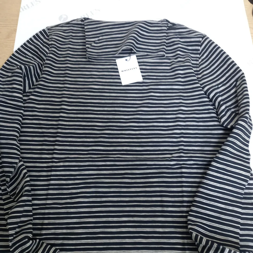 WHISTLES STRIPPED T-SHIRT TURTLE NECK - L