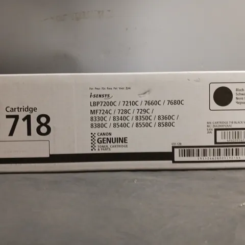 SEALED CANON CARTRIDGE 718 IN BLACK