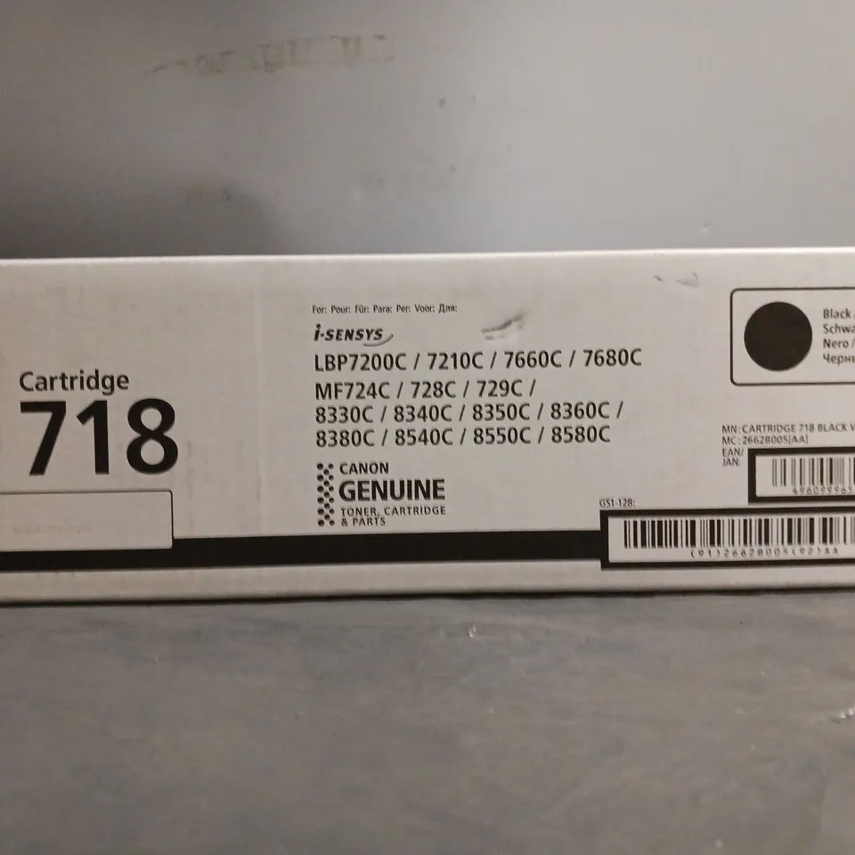 SEALED CANON CARTRIDGE 718 IN BLACK