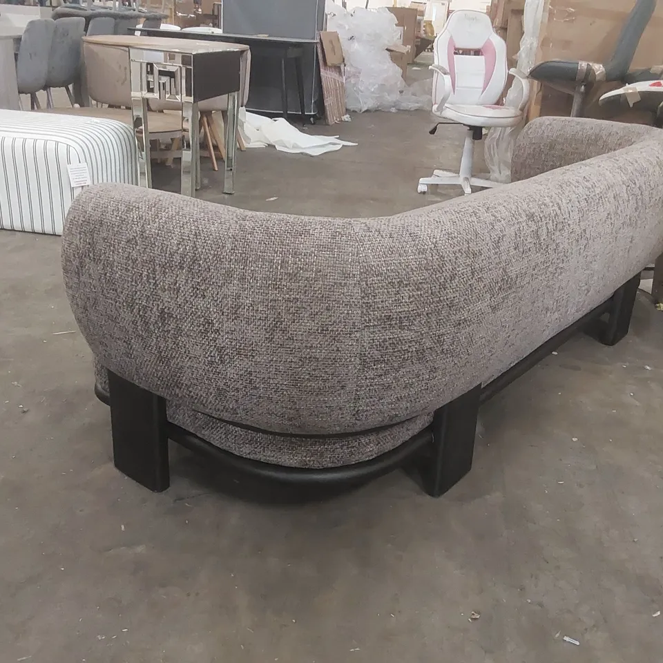 DANETTI FLORENCE RENCE MOCHA CHUNKY WEAVE 3 SEATER SOFA