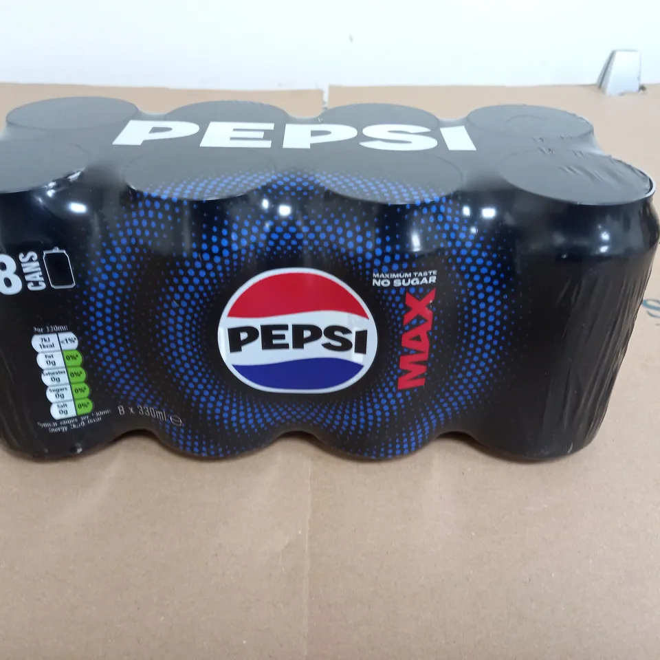 LOT OF 8 CANS OF PEPSI MAX 330ML