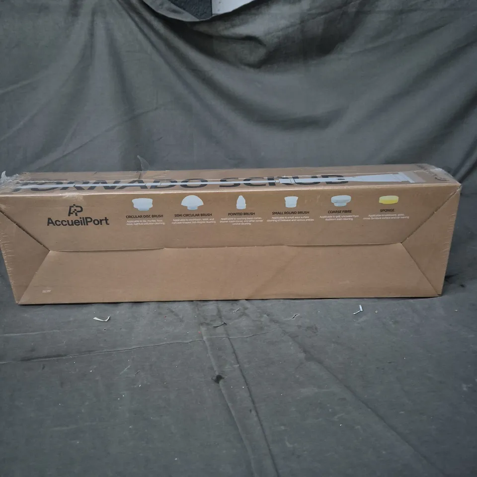 TORNADO SCRUB ELECTRIC CLEANING BRUSH – BOXED. NEW