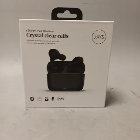 SEALED XS JAYS T-SEVEN TRUE WIRELESS NOISE CANCELLING EARPHONES BLACK