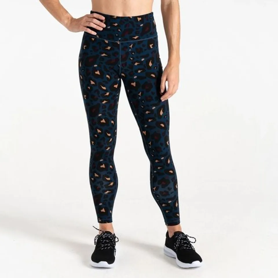 BRAND NEW DARE2B WOMEN'S INFLUENTIAL LEGGINGS IN MOONLIGHT DENIM ANIMAL PRINT - UK 16