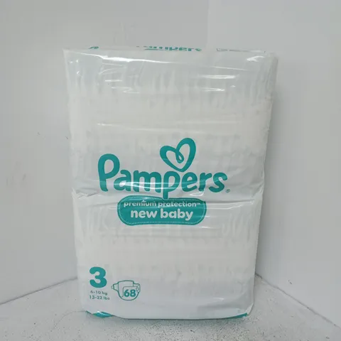 PAMPERS NEW BABY DIAPERS SIZE 3 (6–10 KG) – 68 WIPES BAG