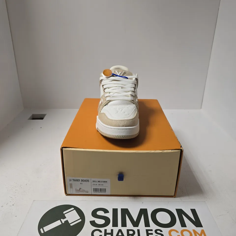 BOXED PAIR OF LOUIS VUITTON TRAINER SNEAKERS SIZE 11