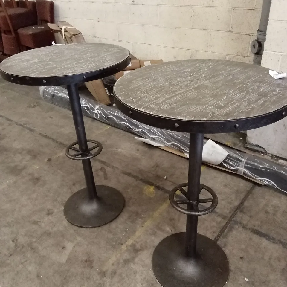 SET OF 2 RESTERAUNT STANDING DRINKS TABLES 