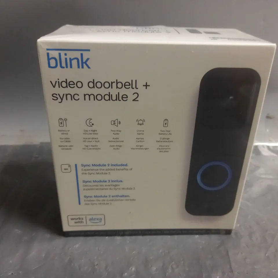 SEALED BLINK VIDEO DOORBELL + SYNC MODULE 2