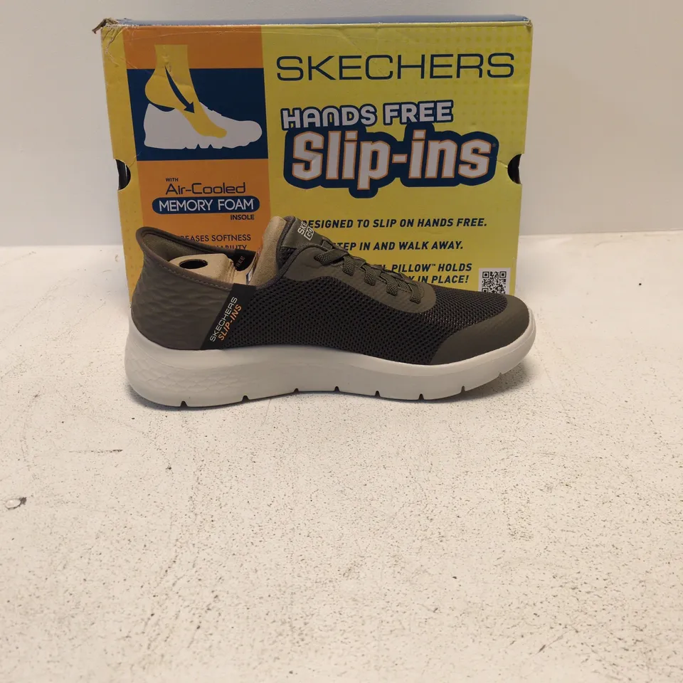 SKECHERS HANDS FREE SLIP-INS GO WALK MEN'S TRAINER – GREY/BLACK - UK 7.5