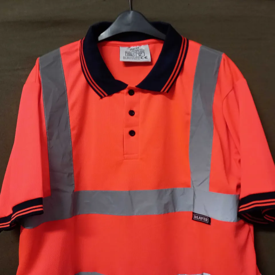 BEAVER HIVIS POLO IN ORANGE - XL