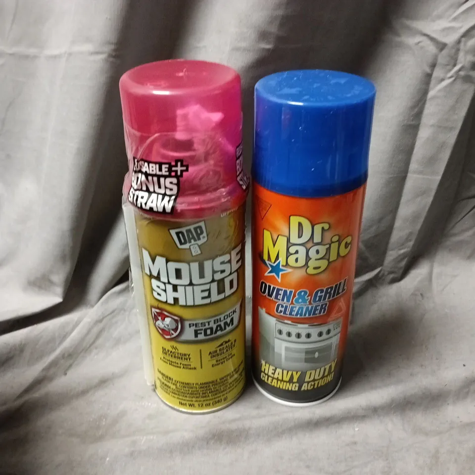 APPROXIMATELY 10 ASSORTED AEROSOLS TO INCLUDE FR MAGIC OVEN & GRILL CLEANER, DAP MOUSE SHIELD, ETC - COLLECTION ONLY