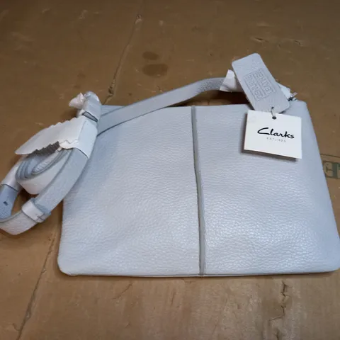 CLARKS GREY LEATHER  BAG 