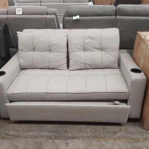 QUALITY DESIGNER FABRIC UPHOLSTERED SOFA BED