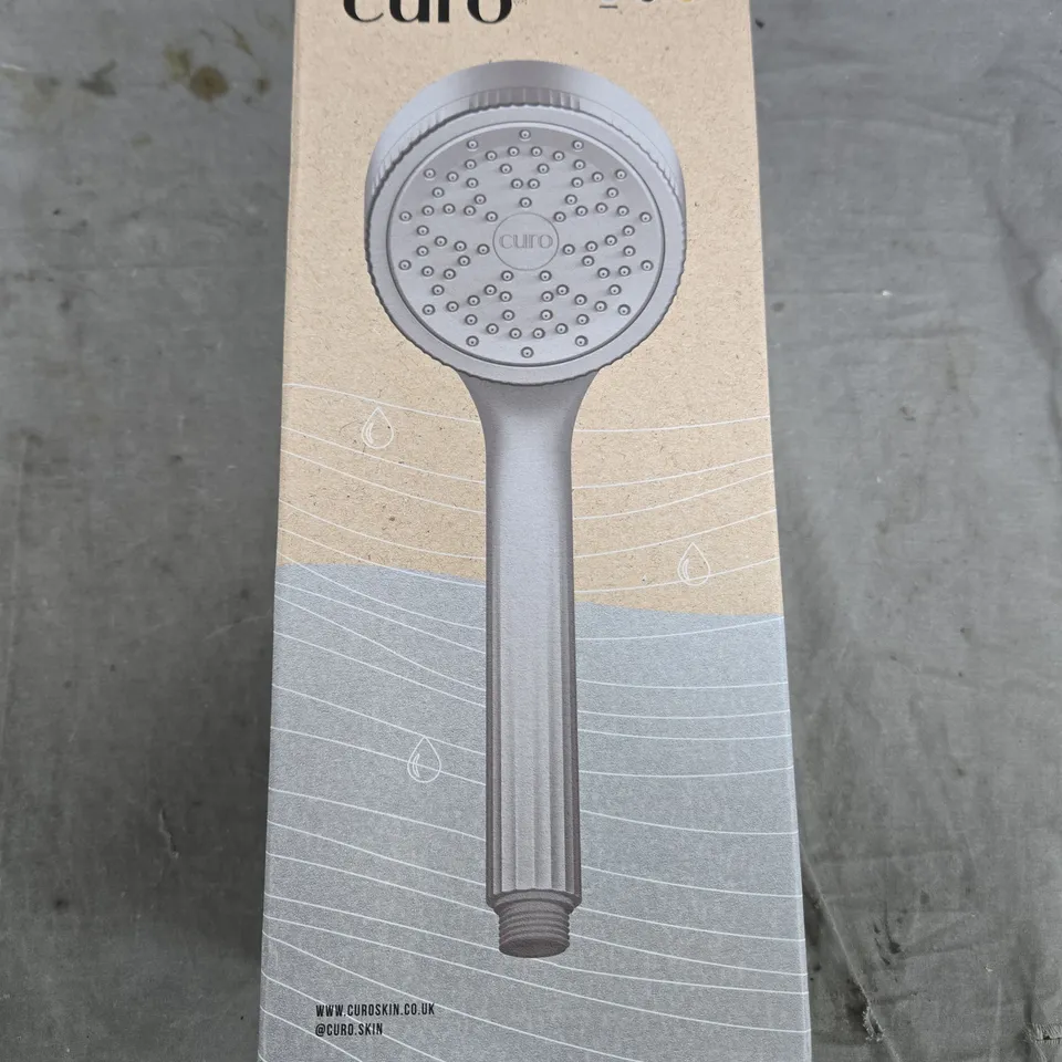 CURO SHOWER HEAD WITH TRIPLE FILTRATION SYSTEM – BOXED (KDF-55, CALCIUM SULFITE & ACTIVATED CARBON)
