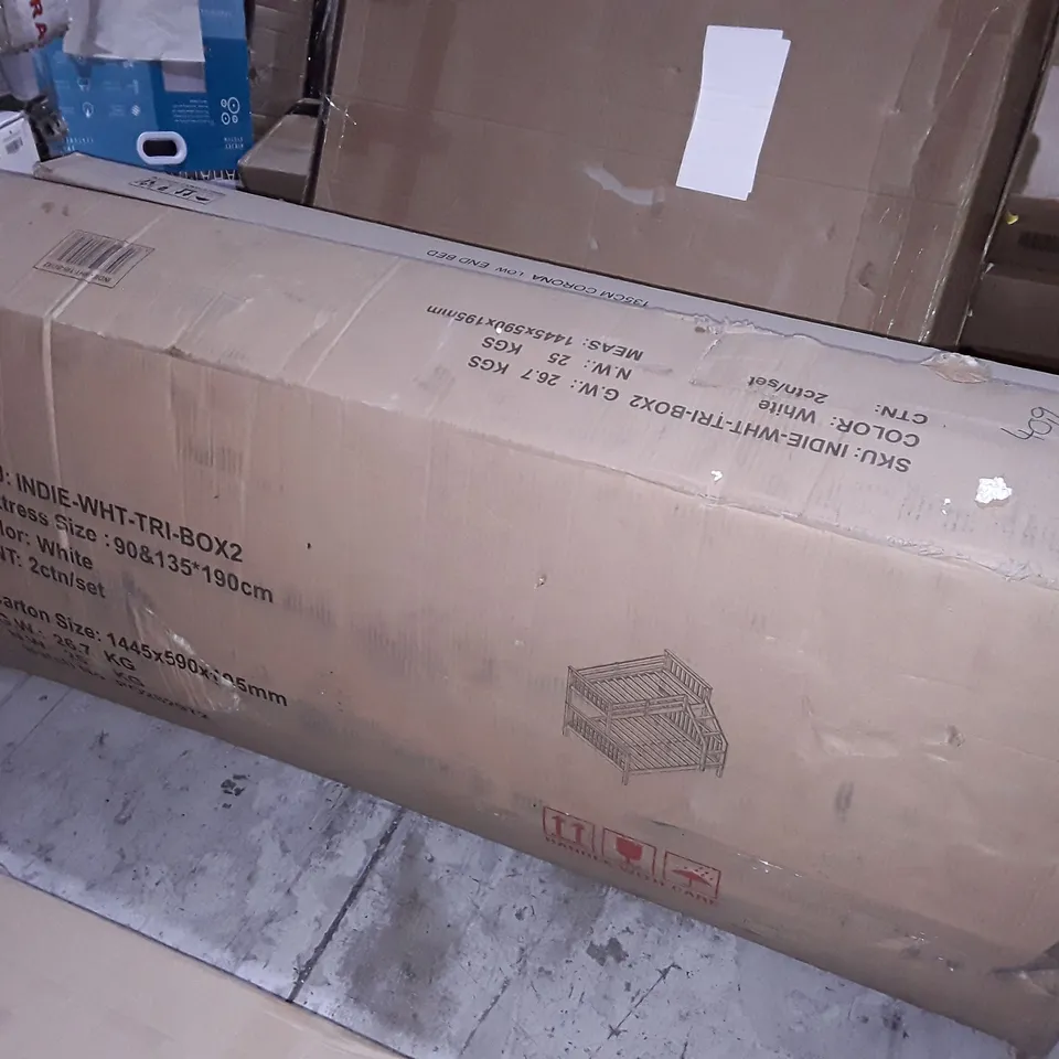 BOXED CABIN BED PARTS IN WHITE - 1 OF 2 ONLY