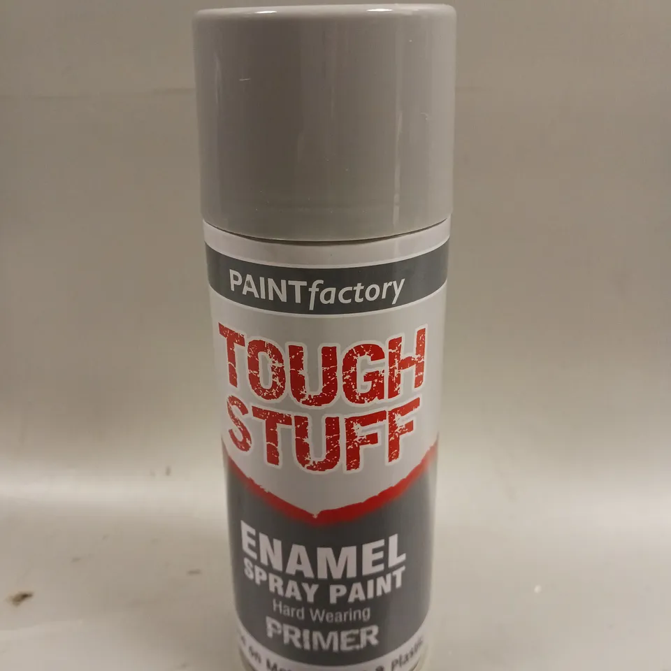 12 X PAINT FACTORY TOUGH STUFF ENAMEL SPRAY PAINT PRIMER - COLLECTION ONLY 