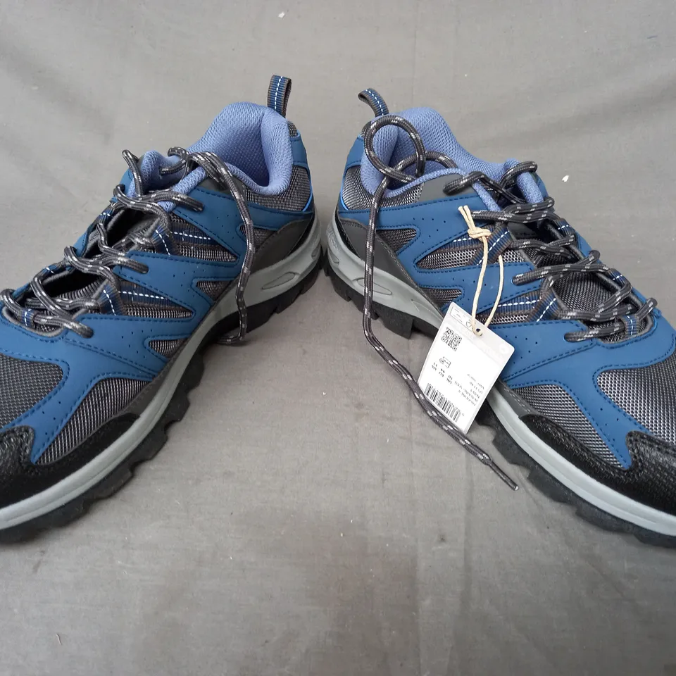 BOXED PAIR OF MOUNTAIN WAREHOUSE HIGHLINE II WALKING SHOE SIN GREY/NAVY UK SIZE 10
