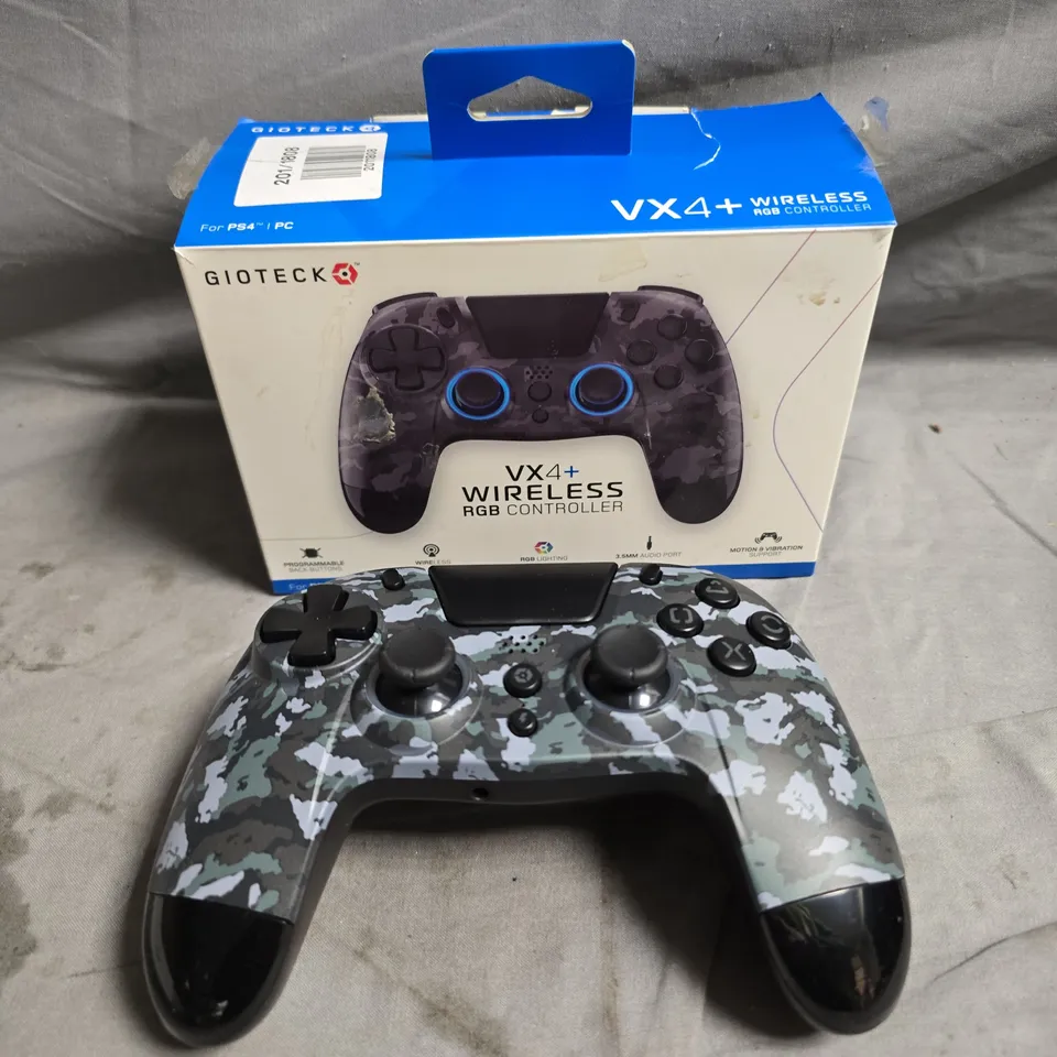 BOXED GIOTECK VX4+ WIRELESS RGB CONTROLLER FOR PS4/PC